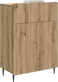 vidaXL Πλαϊνό γραφείο Artisan Δρυς 66 x 34,5 x 92 εκ.