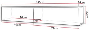 Έπιπλο τηλεόρασης Dalia plus-Leuko-Leuko gualistero