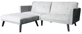 Καναπές Κρεβάτι Γωνιακός BO Γκρι Ανοιχτό 210x156x83cm