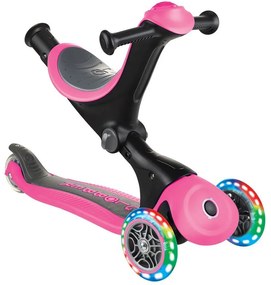 Globber Scooter Go Up Deluxe Lights Deep Pink