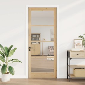 vidaXL Εσωτερική Πόρτα με Γυαλί "ORKDAL" 93x232x4 εκ Στερεό Ξύλο Πεύκου