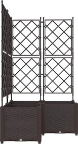 vidaXL Γλάστρα Κήπου 3 τμχ. Καφέ 80 x 80 x 143 εκ. PP