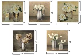 ΠΙΝΑΚΑΣ ΠΕΝΤΑΠΤΥΧΟ MDF ROMANTIC FLOWERS HM7205.02 75X0,3X15 εκ.