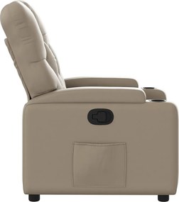 vidaXL Πολυθρόνα Ανακλινόμενη Καπουτσίνο από Συνθετικό Δέρμα
