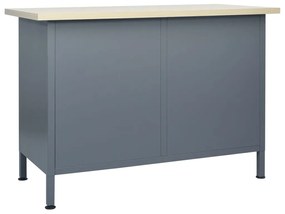 vidaXL Πάγκος Εργασίας Μαύρος 120 x 60 x 85 εκ. Ατσάλινος