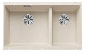 Blanco Subline 430/270-U Soft White SILGRANIT® PuraDur® Γρανιτένιος Νεροχύτης 80cm