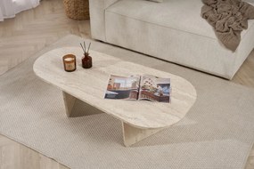 Coffee Table Ovalis - Travertine Travertine