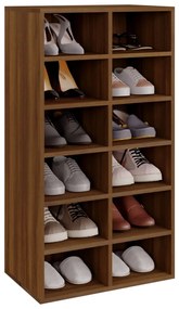 vidaXL Παπουτσοθήκη Καφέ Δρυς 54x34x100,5 εκ. από Επεξεργασμένο Ξύλο