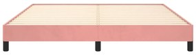 Πλαίσιο Κρεβατιού Ροζ 160x200 εκ. Βελούδινο - Ροζ