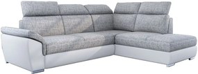 Γωνιακός καναπές Lorenzo-Δεξιά-Leuko - Gkri anoixto