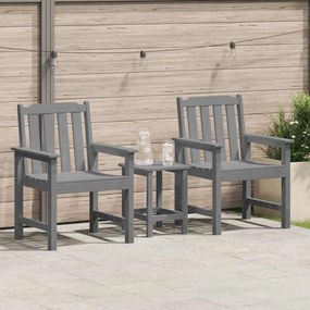 vidaXL Καρέκλα φαγητού κήπου 2 pcs Ανοιχτό γκρι 65.5 x 59 x 88 εκ