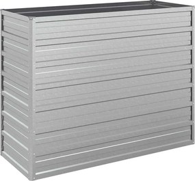 vidaXL Ζαρντινιέρα Υπερυψωμένη Ασημί 100x40x77 εκ. Γαλβανισμ. Χάλυβας