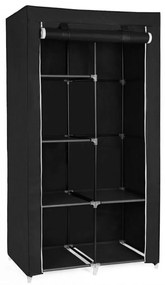 Υφασμάτινη Ντουλάπα Herzberg Μαύρη HG-8010-BLK