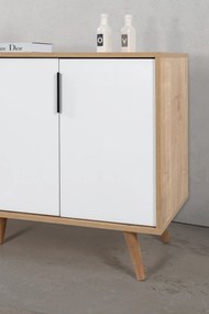 Κονσόλα Sapphire Δρυς / Λευκό PRIVEPE 150x44x18