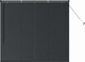 vidaXL Βενετσιάνικες Ρόδες Μαύρο 130 x 140 cm Αλουμίνιο