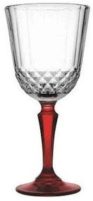 Ποτήρι Κρασιού Diony CAM440230G6R Clear-Red Espiel Γυαλί