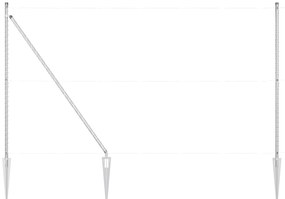 vidaXL Πόλοί περιφράξεων  με αιχμή 26 τεμάχια Ø32 mm 170 cm Γαλβανισμένο χάλυβα