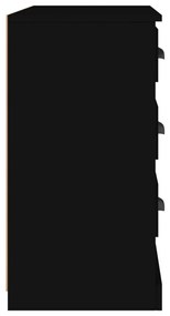 Μπουφές Μαύρος 104,5 x 35,5 x 67,5 εκ. από Επεξεργασμένο Ξύλο - Μαύρο