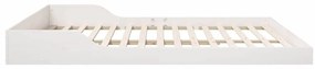 vidaXL Σκελετός Κρεβατιού Λευκό 200 x 220 cm Μασίφ ξύλο πεύκου