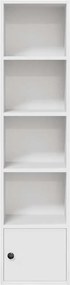 vidaXL Βιβλιοθήκη Λευκή 31x24x127 εκ. από Επεξεργασμένο Ξύλο