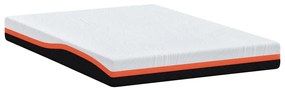 vidaXL Στρώμα Λευκό και Γκρι 140 x 190 cm Pěna