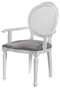 Πολυθρόνα Albero 117FRF1113 62x100x47cm White-Grey Ξύλο