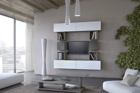 Σύνθεση σαλονιού &quot;SMART 8A&quot; σε χρώμα σταχτί-λευκό
