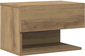 vidaXL Κομοδίνο Επιτοίχιο Καφέ Δρυς