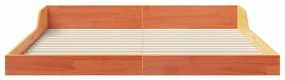 vidaXL Σκελετός Κρεβατιού Καφέ κεριού 140 x 200 cm Μασίφ ξύλο πεύκου