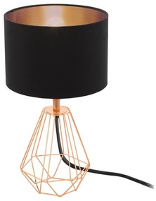 Φωτιστικό Επιτραπέζιο Carlton 2 95787 Balck-Bronze Eglo Metal, Fabric