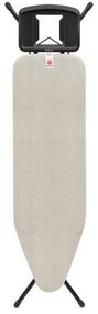 Τραπέζι σιδερώματος Brabantia B 1008893, 124x38 cm, 7 θέσεις ρύθμισης, Μεγάλη θήκη σίδερου, Ανοιχτό γκρι