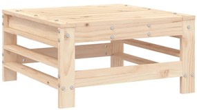 vidaXL Υποπόδιο Κήπου με Μαξιλάρι από Μασίφ Ξύλο Πεύκου