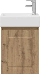 vidaXL Μονάδα μπάνιου με βρύση Artisan Δρυς 45,5 x 22,5 x 84 εκ