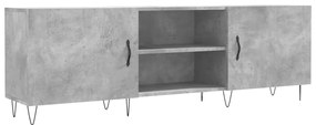 vidaXL Έπιπλο Τηλεόρασης Γκρι Σκυροδέματος 150x30x50 εκ. Επεξ. Ξύλο
