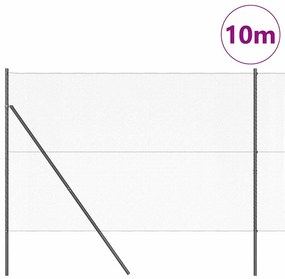 vidaXL Εξαγωνικός Φράκτης Γκρι 1.6 x 10 μ Χάλυβας