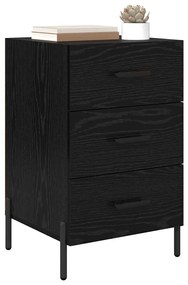 vidaXL Κομοδίνο Μαύρη Οξυά 40 x 40 x 66 εκ. Επεξεργασμένο ξύλο