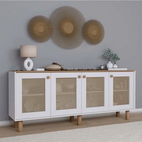 Μπουφές Bohemian 350MWD1506 180x40x75cm White-Oak Μοριοσανίδα, Μελαμίνη