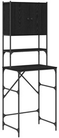 vidaXL Καμπίνα Πλυντηρίου Μαύρη Δρυς 68x48.5x194 cm