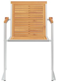 vidaXL Καρέκλες Κήπου 6 τεμ. από Μασίφ Ξύλο Teak με Μαξιλάρια