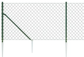 vidaXL Συρματόπλεγμα Περίφραξης Πράσινο 1,1 x 10 μ. με Καρφωτές Βάσεις