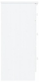 Συρταριέρα ALTA Λευκή 112 x 35 x 73 εκ. από Μασίφ Ξύλο Πεύκου - Λευκό