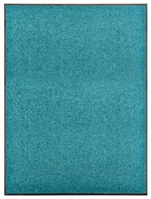 vidaXL Πατάκι Εισόδου Πλενόμενο Γαλάζιο 90 x 120 εκ.