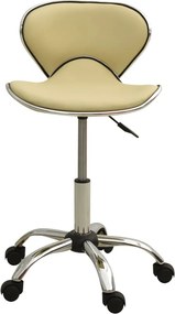 323677 vidaXL Salon Spa Stool Cream Faux Leather