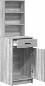 vidaXL Highboard Γκρίζο Σονομα 41 x 40 x 135 εκ Επεξεργασμένο Ξύλο