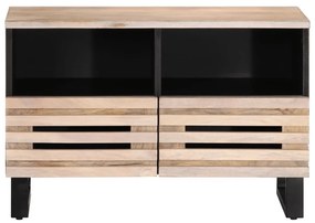 Έπιπλο Τηλεόρασης Λευκό 70x34x46 εκ. από Μασίφ Ξύλο Μάνγκο - Λευκό
