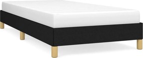 vidaXL Σκελετός Κρεβατιού Χωρίς Στρώμα Μαύρο 100x200 εκ. Υφασμάτινο