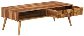 vidaXL Τραπεζάκι Σαλονιού Μελί 110 x 50 x 37 εκ. Μασίφ Ξύλο Ακακίας