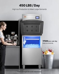 VEVOR Commercial Ice Maker 450 lbs/Day Self-Cleaning Ice Machine - Head Only