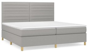 ΚΡΕΒΑΤΙ BOXSPRING ΜΕ ΣΤΡΩΜΑ ΑΝΟΙΧΤΟ ΓΚΡΙ 200X200 ΕΚ. ΥΦΑΣΜΑΤΙΝΟ 3142441