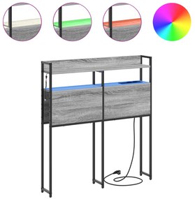 vidaXL Κεφαλάρι Αποθήκης με ράφι Γκρι sonoma 75 cm Επεξεργασμένο ξύλο